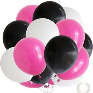 Bonus gift - Black, white and pink balloons
